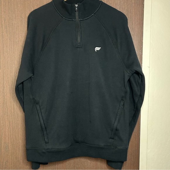 Fabletics Mens Go To Quarter Zip Pullover Sweater Sweatshirt Black Size Small - Picture 4 of 9